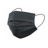 Sanitary certified three-layer type IIR disposable black surgical masks. Box of 50 units